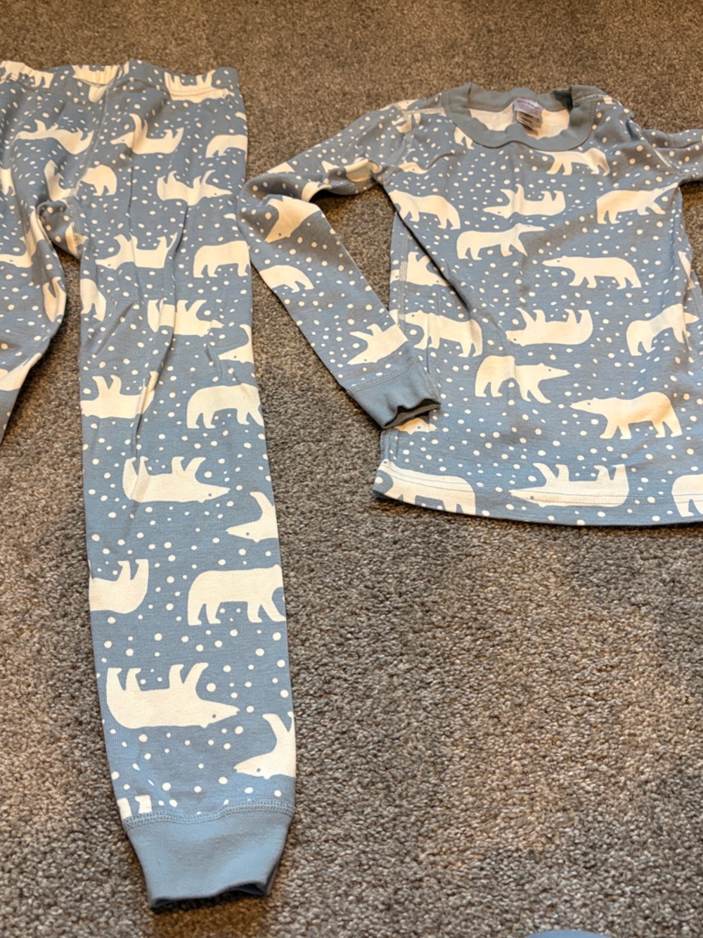 Hanna Anderson Kids Blue Polar Bear Print Pajama Set